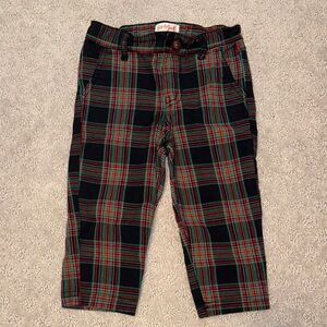 Boy’s Cat & Jack 18M Red & Green Plaid Pants